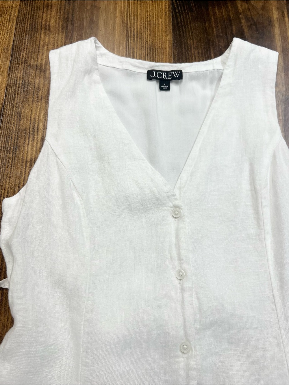 J. Crew Linen mini dress in White Size 6 - Picture 7 of 10